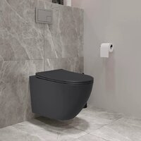 Унитаз подвесной Lauter Augsburg 21109EC + Marberg 410 RD BL (черный матовый с кнопкой смыва) - Превью изображения №11 — Интернет-Магазин TECNO.BY