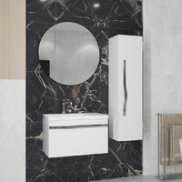 Lauter Тумба под умывальник Eva 69 (белый глянец, ручка из матовой стали) Image #4