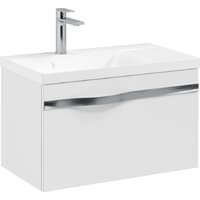 Lauter Тумба под умывальник Eva 69 (белый глянец, ручка из матовой стали) Image #9