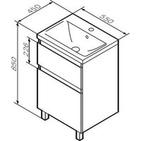 AM.PM Тумба под умывальник X-Joy M85A-FSX0552-WC0552WG Image #15