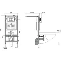 Унитаз подвесной Roxen Cube One Rimless 6 в 1 StounFix Dual Fresh 616329 (оружейная сталь/металл) - Превью изображения №25 — Интернет-Магазин TECNO.BY