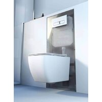 Унитаз подвесной Roxen Cube One Rimless 6 в 1 StounFix Dual Fresh 616329 (оружейная сталь/металл) - Превью изображения №9 — Интернет-Магазин TECNO.BY