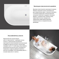 Wellsee Excellence Pro 170x75 28760301R (пристенная ванна белый глянец, экран, ножки, сифон-автомат хром) Image #5