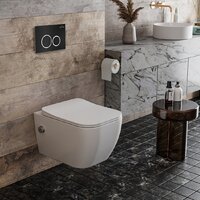 Roxen Cube Bidet One Rimless 6 в 1 StounFix Dual Fresh 508149 (кнопка: черный матовый) Image #9