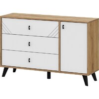 Mio Tesoro Байкал 3 ящика со створкой (дуб золотистый/белый матовый) Image #2