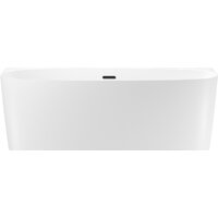 Wellsee Belle Spa 2.0 170x75 235804003 (пристенная ванна белый глянец, экран, каркас, сифон-автомат матовый черный)