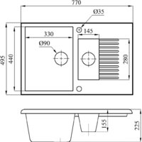 БелЭворс Forma L (черный, без сифона) Image #2