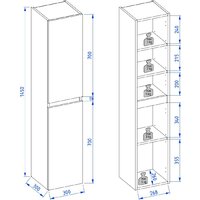 Lauter Шкаф-пенал Навесной Mia 30 (графит) Image #11