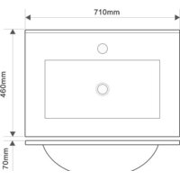 ЗОВ Тумба с умывальником Дион 70 D70LHO0M9003MKV5-OL70 (белый матовый/дуб) Image #6