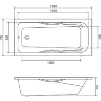 Lauter Regina 2101415 150x75 с сифоном 21Y11021 (матовый черный) Image #21