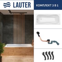 Lauter Regina 2101415 150x75 с сифоном 21Y11021 (матовый черный)