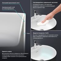 Wellsee Chalice Perfection 230616000 (отдельностоящий, с отверстием под смеситель, матовый черный/глянцевый белый) Image #4