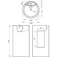 Wellsee Chalice Perfection 230616000 (отдельностоящий, с отверстием под смеситель, матовый черный/глянцевый белый) Image #9
