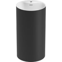 Wellsee Chalice Perfection 230616000 (отдельностоящий, с отверстием под смеситель, матовый черный/глянцевый белый)