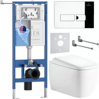 Roxen Martin в комплекте с инсталляцией StounFix Dual Fresh 6 в 1 968502 (кнопка: хром глянцевый)