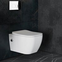 Roxen Cube Bidet One Rimless 6 в 1 StounFix Dual Fresh 521082 (кнопка: хром) Image #9