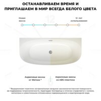 Wellsee Belle Spa 2.0 170x75 235804002 (пристенная ванна белый глянец, экран, каркас, сифон-автомат глянцевый белый) Image #7