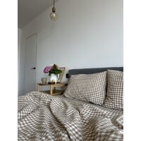 Царство сновидений Вареный хлопок Бежевая клетка 150-0142 (2-сп с прост. на рез. 160х200,нав. 50x70) Image #4