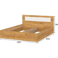 Mio Tesoro Дольче 160x200 (дуб золотистый/белый) Image #3