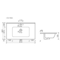 Умывальник Ceramica Nova Element CN7005MB - Превью изображения №2 — Интернет-Магазин TECNO.BY