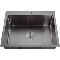 GranFest Metal нержавеющая сталь AISI 304 PVD GF-6045 Графит (с сифоном)