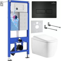 Roxen Martin в комплекте с инсталляцией StounFix Dual Fresh 6 в 1 968501 (кнопка: черный)