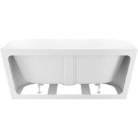 Wellsee Excellence Pro 150x73 28760203R (пристенная ванна белый глянец, экран, ножки, сифон-автомат матовый черный) Image #3