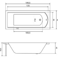 Lauter Amelia 150 21204050 (с каркасом, лицевым экраном белого цвета и сифоном 21Y11022 белый) Image #25