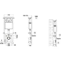 Унитаз подвесной Lauter Augsburg 21109EC + Marberg 410 + Marberg 410 RD GL-WT (черный матовый с кнопкой смыва) - Превью изображения №15 — Интернет-Магазин TECNO.BY