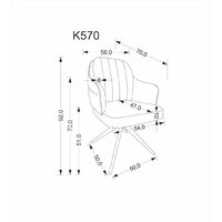 Стул с подлокотниками Halmar K570 (корица) - Превью изображения №11 — Интернет-Магазин TECNO.BY