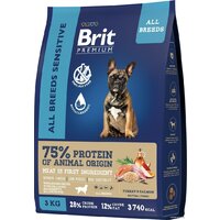 Brit Premium Dog Sensitive с лососем и индейкой 3 кг Image #3