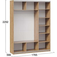 Трия Оскар Хилтон Т2 1800 271096 (ручка белая/дуб крафт золотой/белый матовый) Image #5