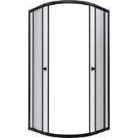 Saniteco SNT-801 90х90 без поддона (черный/прозрачное стекло)