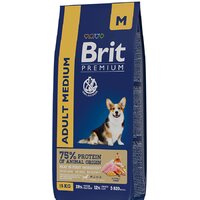 Brit Premium Dog Adult Medium курица 15 кг
