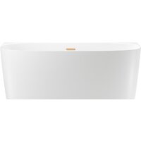 Wellsee Belle Spa 2.0 160x75 235801004 (пристенная ванна белый глянец, экран, ножки, сифон-автомат золото)