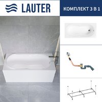 Lauter Celeste 160x70 21060060 (с каркасом и сифоном 21Y11010 хром)