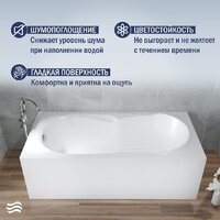 Ванна Lauter Celeste 160x70 21060060 (с каркасом и сифоном 21Y11010 хром) - Превью изображения №4 — Интернет-Магазин TECNO.BY