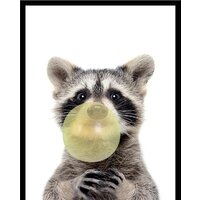 Miram Животные со жвачкой. Енот 230402104 (30х40, в раме)