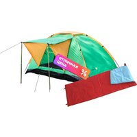 Sundays GC-TT002 (зеленый/оранжевый, со спальным мешком ZC-SB001 красный)