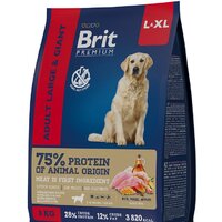 Brit Premium Dog Adult Large and Giant для взрослых собак крупных и гигантских пород с курицей 3 кг