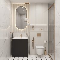 Wellsee Doux 230503000 (отдельностоящий, с отверстием под смеситель, цвет матовый черный/глянцевый белый) Image #7