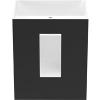 Wellsee Doux 230503000 (отдельностоящий, с отверстием под смеситель, цвет матовый черный/глянцевый белый) Image #3