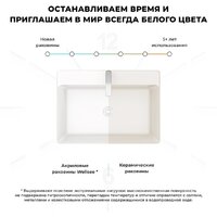Wellsee Doux 230503000 (отдельностоящий, с отверстием под смеситель, цвет матовый черный/глянцевый белый) Image #6