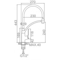 Смеситель Ledeme l4075-2 - Превью изображения №2 — Интернет-Магазин TECNO.BY