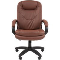 CHAIRMAN 668LT N (черный пластик/экопремиум коричневый) Image #2