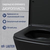Унитаз подвесной Lauter Nuremberg 21811B (черный) - Превью изображения №2 — Интернет-Магазин TECNO.BY