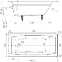 Универсал Эталон 150x70 (с ножками) Image #3