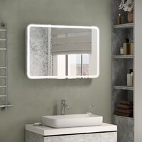 Континент Шкаф с зеркалом Tokio Led 90x53 (с бесконтактным сенсором) Image #6