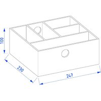 Lauter Тумба под умывальник Adri 59 + 21674A (белый глянец, с органайзером 23) Image #27