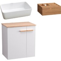 Lauter Тумба под умывальник Adri 59 + 21674A (белый глянец, с органайзером 23)